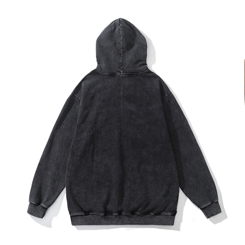TKPA American hip-hop portrait printed washed hooded sweatshirt for men and women retro trendy brand old loose and versatile jacket - Image 6