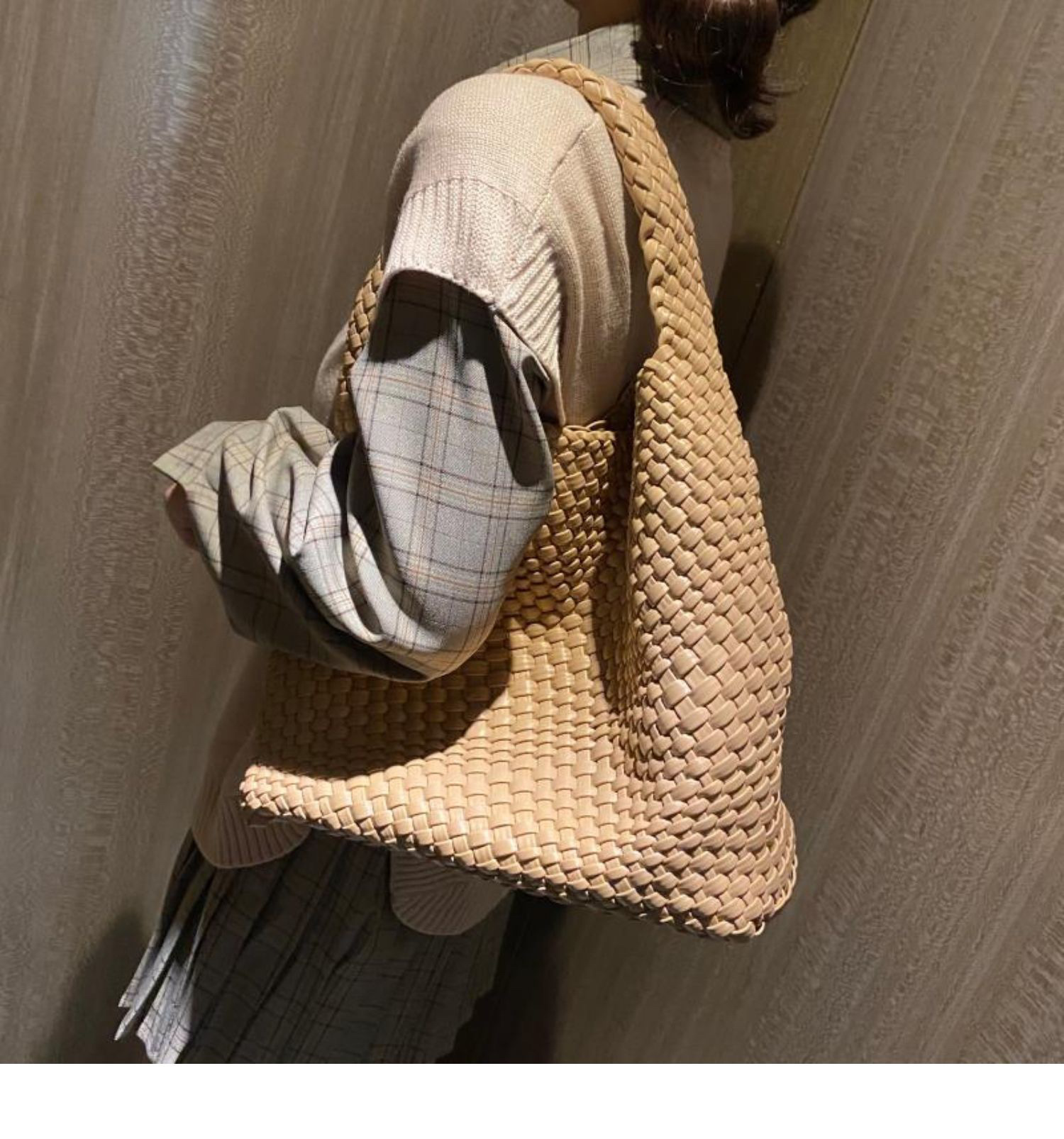 2024 new high-end hand-woven bag large-capacity shoulder tote bag underarm bag bucket bag mother-and-child bag trend - Image 28