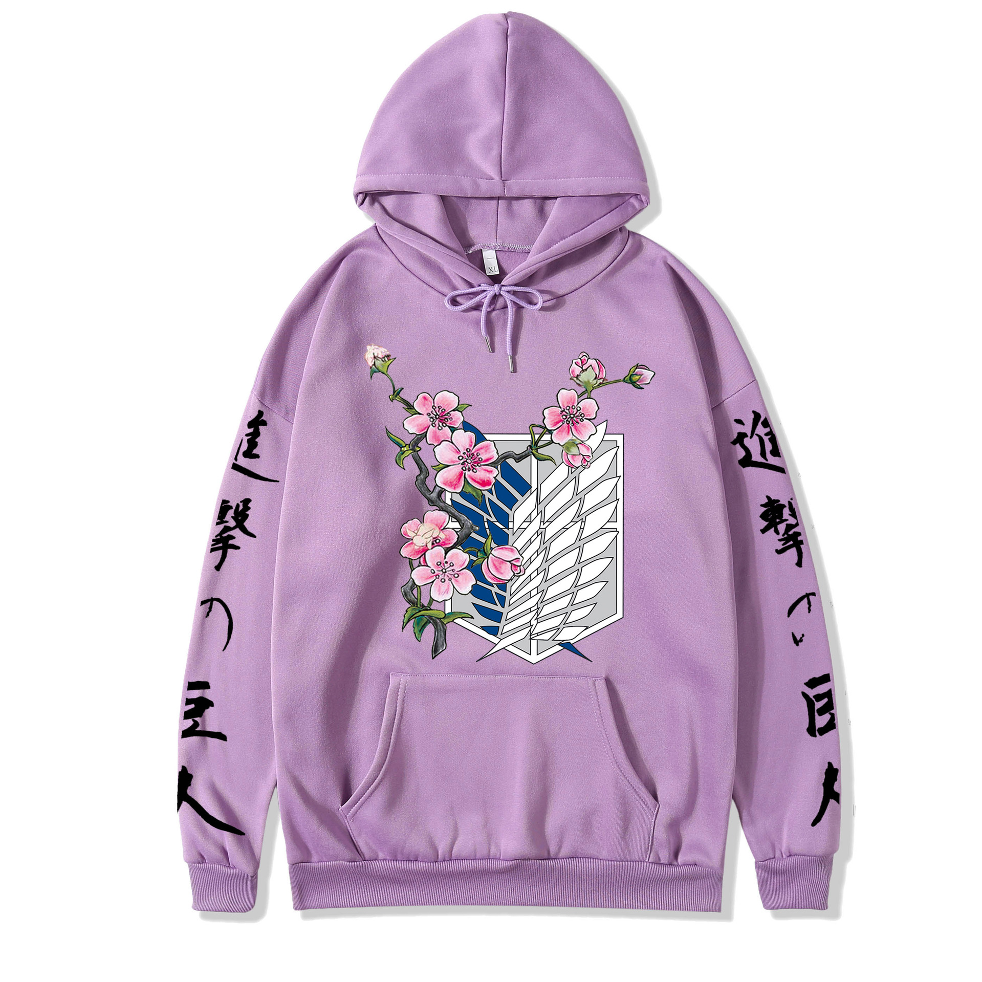 2021 couples wear autumn and winter new popular anime attack giant series illustration loose casual hooded sweater women - Image 5