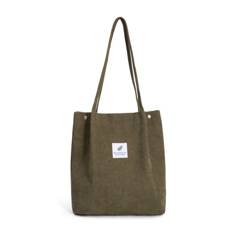 Factory direct supply shoulder bag women's shopping bag fashion canvas women's bag canvas bag large capacity corduroy shoulder bag - Image 2