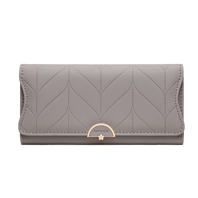 Prettyzys/Pureti new ladies long wallet fashion buckle PU small fresh clutch bag wallet - Image 13