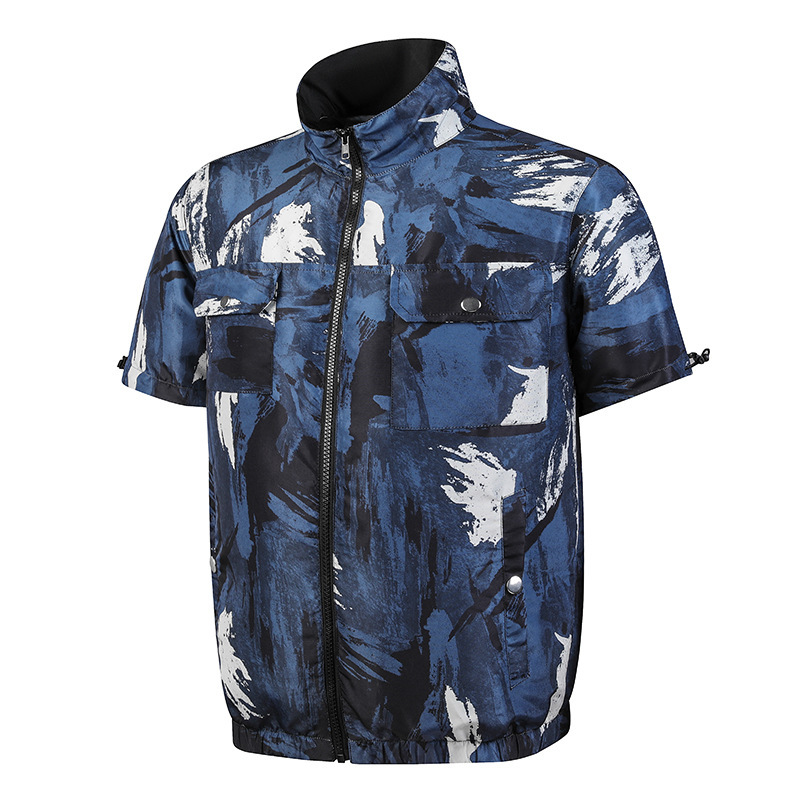 Fan suits for summer, multiple air conditioning suits, high-tech large fans for cooling, camouflage construction site fishing vests for men, cross-border supply - Image 7