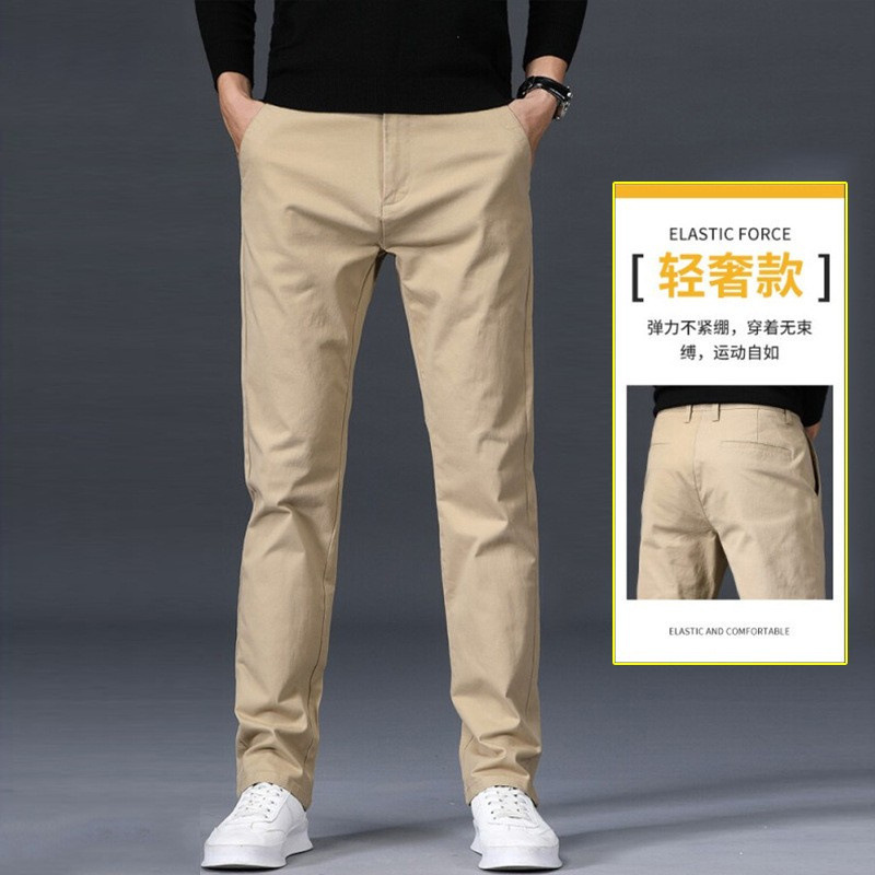 Men's casual pants autumn and winter plus fleece pants men's straight loose men's wear trousers business men's versatile workwear men's pants - Image 11