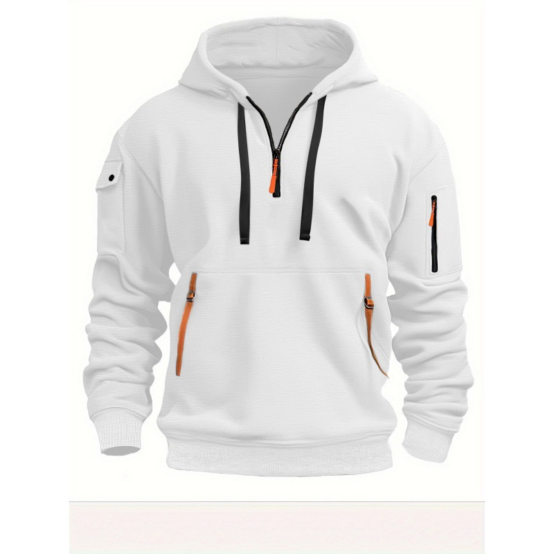 2024 Cross-border Spring and Autumn Men's Sweatshirt Hoodie Zipper Multi-pocket Pullover Men's Sports Casual Jacket - Image 10