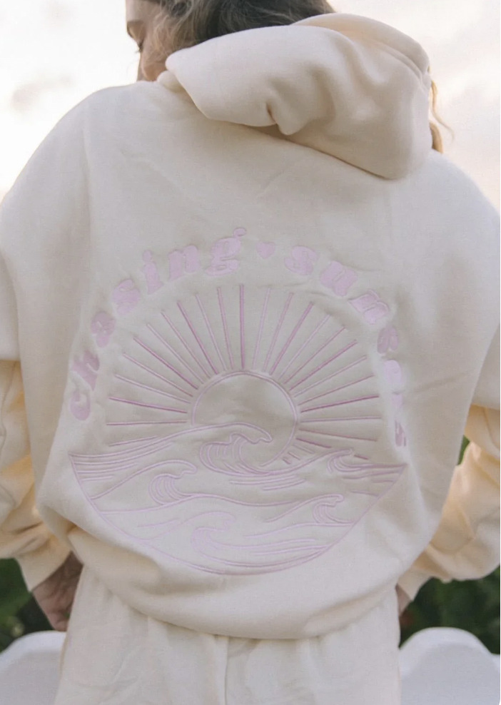 2024 New European Size Women's Drop Shoulder Sleeve Threaded Hawaii Hibiscus Brand Sweatshirt Hoodie Print - Image 15