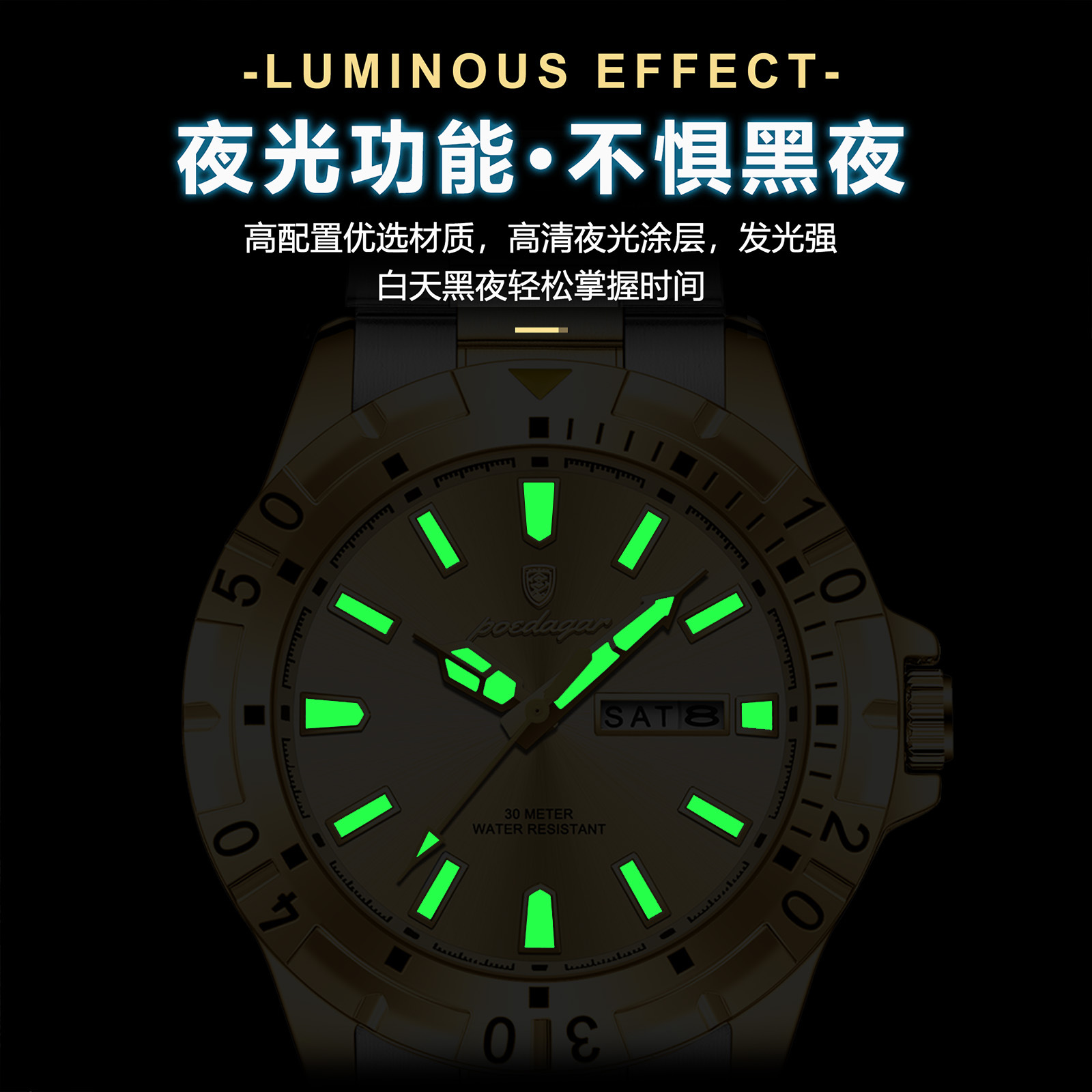 Swiss brand's new luxury men's watch, a super luminous quartz wristwatch, is a hot-selling item for live streaming and export, available for dropshipping. - Image 4