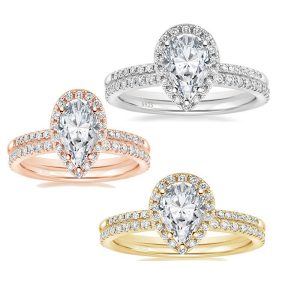 Factory direct wholesale of European and American S925 stainless steel rings with 6x9 teardrop-shaped zircon stones, pear-shaped sets, and simulated diamond rings.