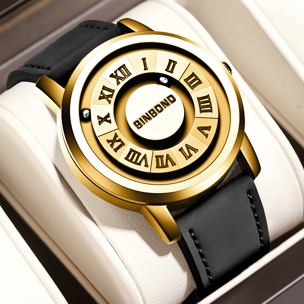 Bingbang American brand black technology watch men's new concept personality creative men's magnetic suspension waterproof men's watch - Image 9
