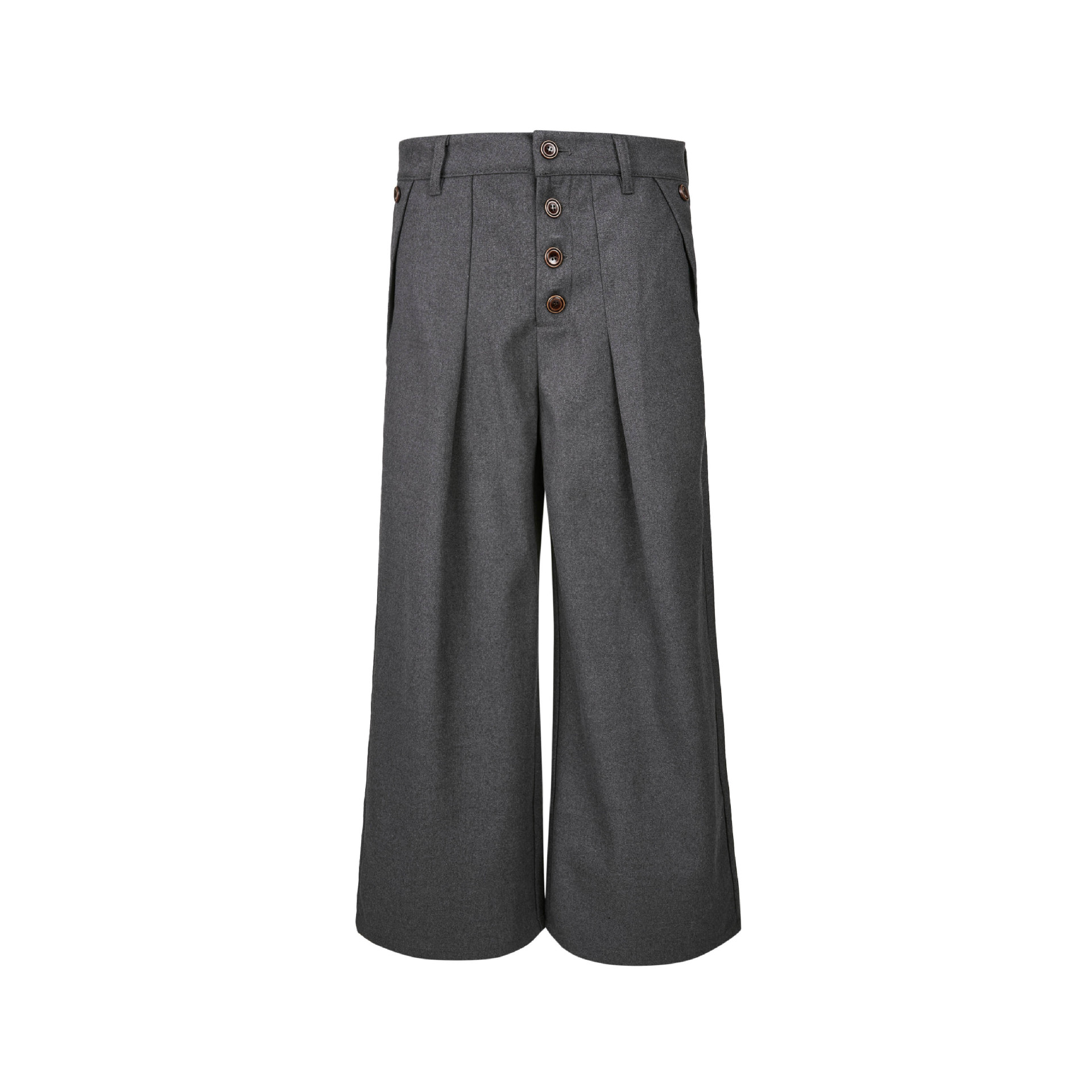 2025 American Retro Pleated Striped Button-Down Straight Leg Trousers for Men - Loose Fit, A-line Wide Leg, Floor-Length Casual Pants