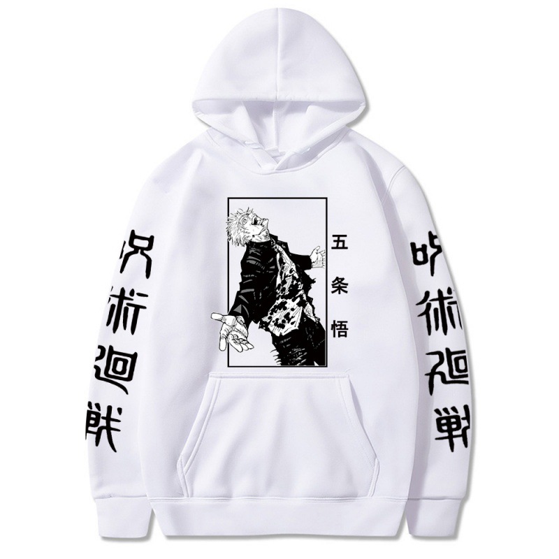 2021 Japanse Anime Hoodies Jujutsu Kaisen Satoru Gojo Grafische Hoodie Sweatshirts Mannelijke - Image 5