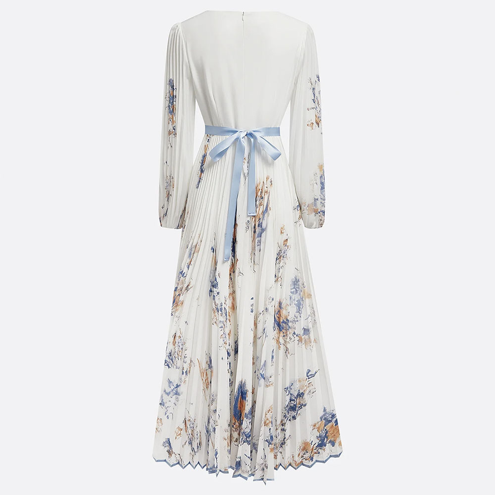 2025shein temu Cross-border Amazon Independent Station European and American Foreign Trade Bestselling Printed Vacation Dress - Image 3