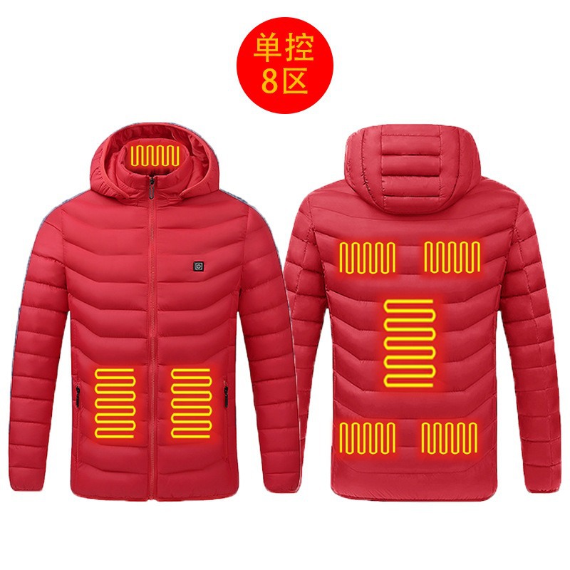 New hot-selling cross-border winter heating cotton clothes, smart constant temperature cold-proof electric heating clothes, USB heating cotton clothes - Image 20