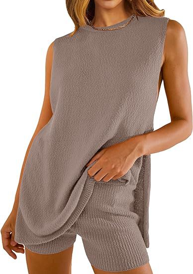 Popular Knitwear Set - Cross-border Summer Women's Clothing - European and American Style Knitwear, Loose Sleeveless Casual Sweater Two-Piece Set - Image 9