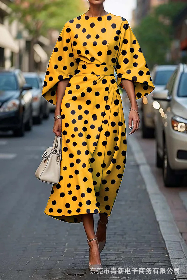 2025 Amazon Cross-Border Independent Station Floral Ocean Timeless Elegant Dress E439 Women's Dress - Image 21