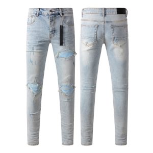 Foreign trade cross-border European and American fashion brands Street hiphop fashion tight fit skinny jeans
