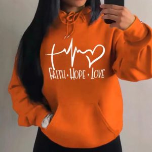 2025 European and American independent website women's hooded sweatshirt with letter print, casual, sporty, comfortable, simple, everyday pullover.