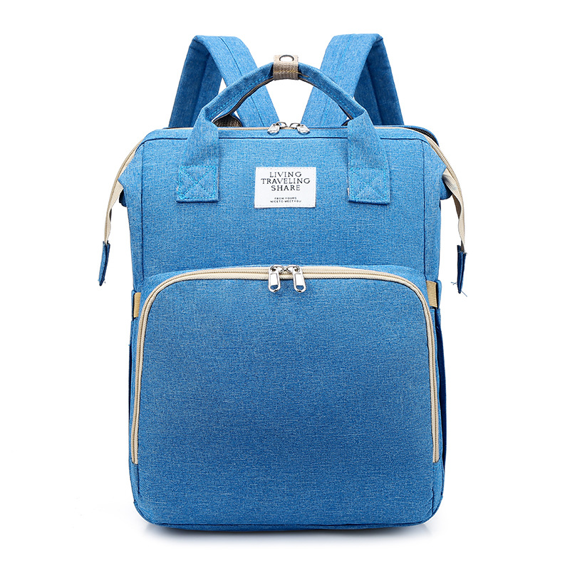 Factory wholesale mommy bag portable folding backpack mommy bag multifunctional can hang baby stroller crib mother and baby bag - Image 6