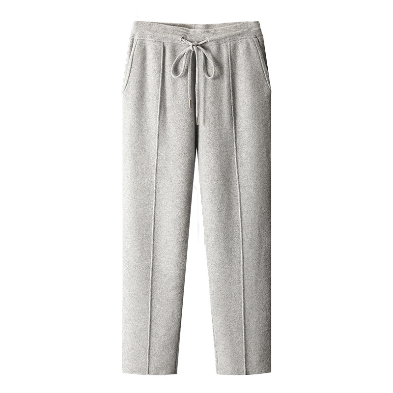 Autumn and winter new seven-needle thickened outer wear high waist Australian wool pants men's loose business casual pants woolen pants men - Image 5