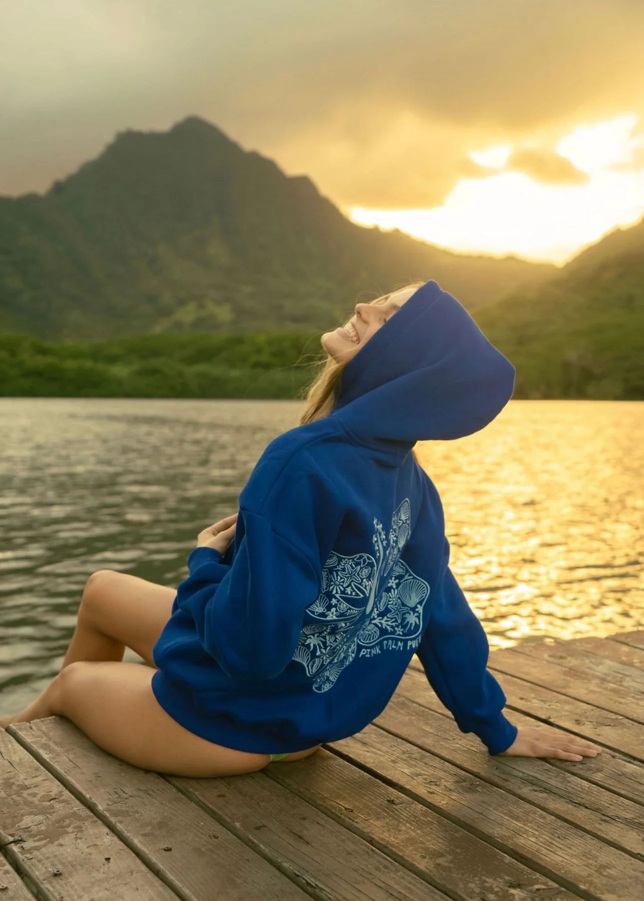 2024 New European Size Women's Drop Shoulder Sleeve Threaded Hawaii Hibiscus Brand Sweatshirt Hoodie Print - Image 24