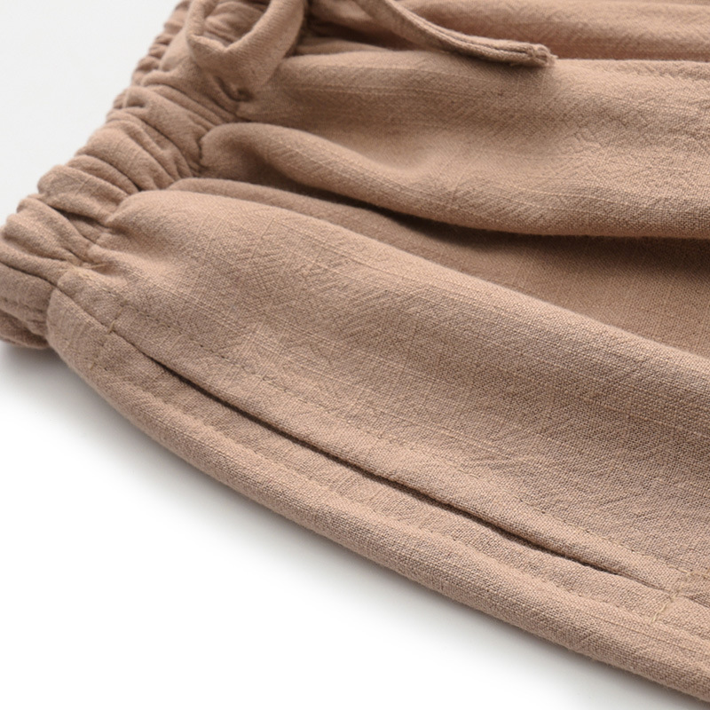 Chinese style men's linen casual pants loose large size trousers cotton and linen pants straight pants Tai Chi Kung Fu pants men - Image 4