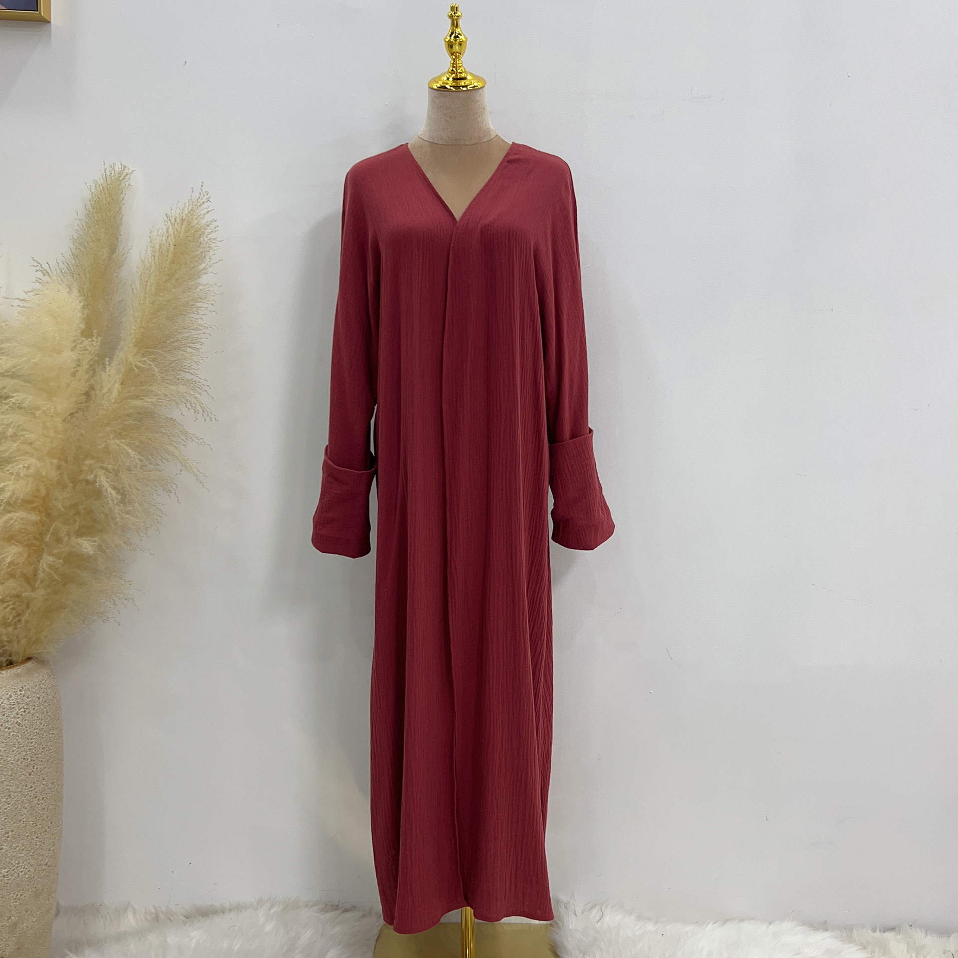 2023 Loriya AliExpress Amazon Dubai Turkey Solid Color Cotton Casual Large Size Cardigan LR600 - Image 28