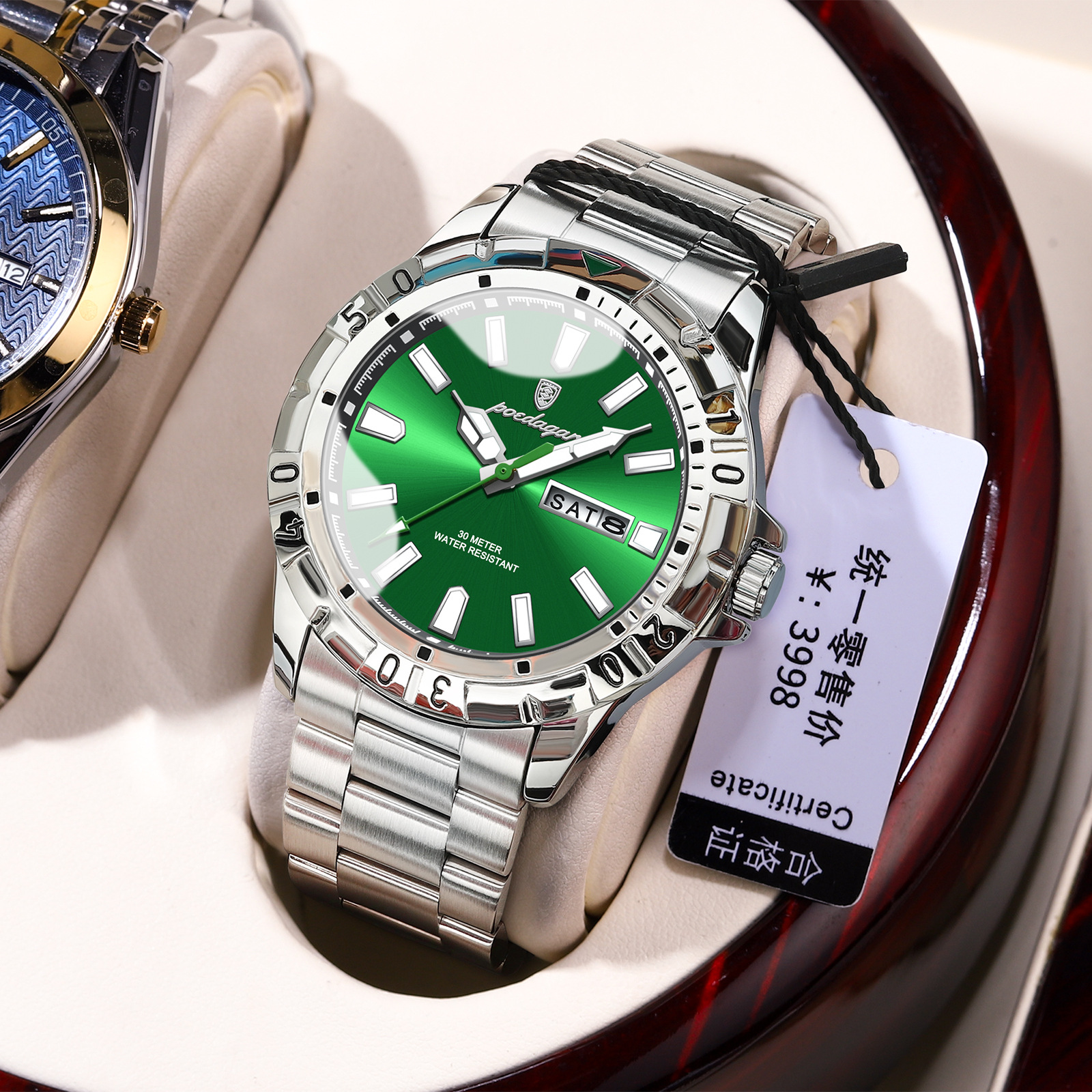Swiss brand's new luxury men's watch, a super luminous quartz wristwatch, is a hot-selling item for live streaming and export, available for dropshipping. - Image 8
