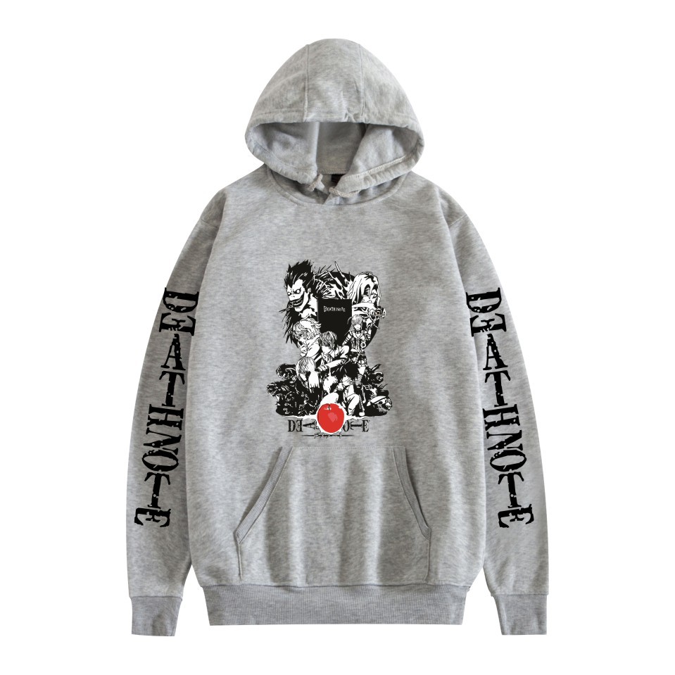 Men and Women Death Note Hoodie Large Size Pocket Velvet Sweatshirt Sweatshirt Winter - Image 9