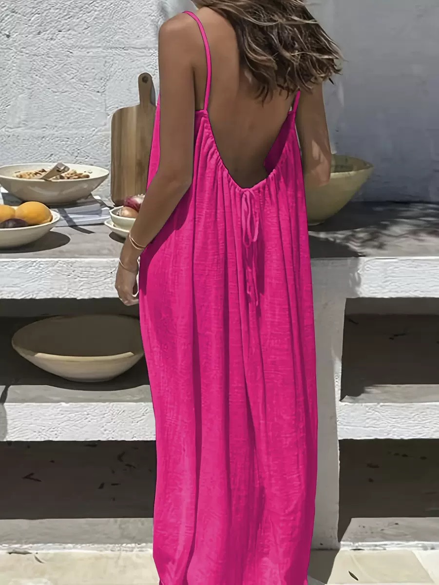 2026 New Women's Strappy Backless Loose-fitting Home Wear Dress (Amazon/AliExpress Cross-Border) - Image 6