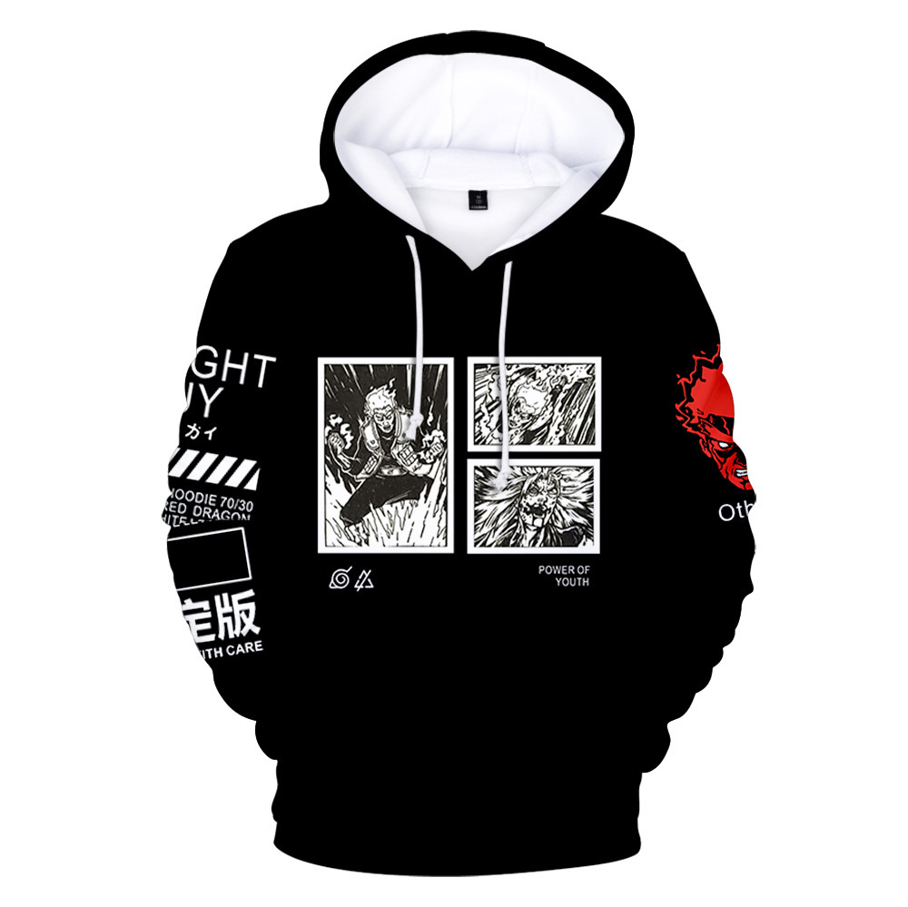 3D digital Naruto character double-layered hooded sweatshirt for men - Image 2