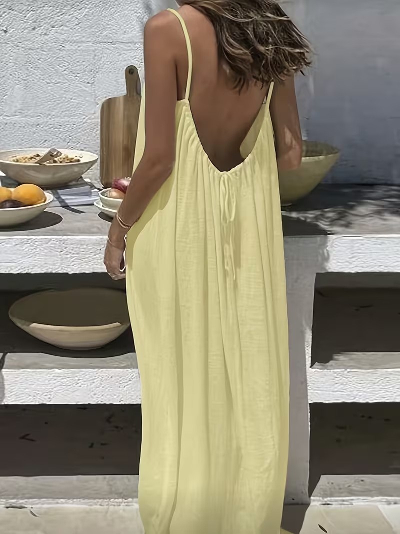 2026 New Women's Strappy Backless Loose-fitting Home Wear Dress (Amazon/AliExpress Cross-Border) - Image 30
