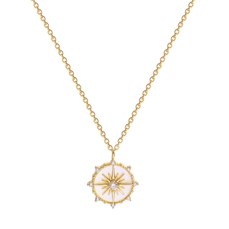 Korean style fashion full diamond four-leaf clover necklace for women, fashionable and luxurious clavicle chain, popular online design, versatile jewelry wholesale. - Image 6