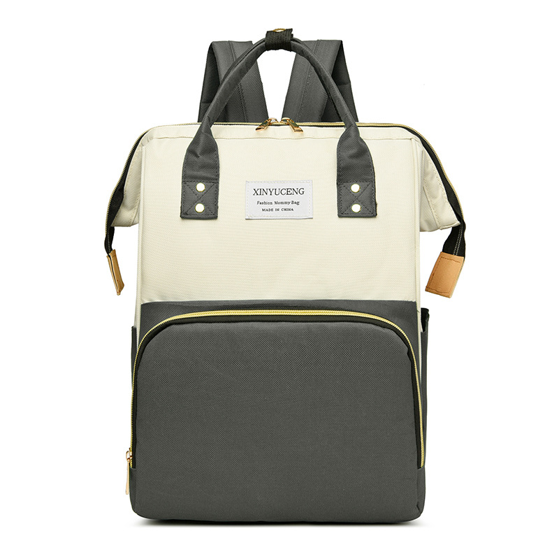 Mommy bag girl series color matching simple lightweight mother and baby bag outdoor travel large capacity multifunctional women's backpack - Image 9