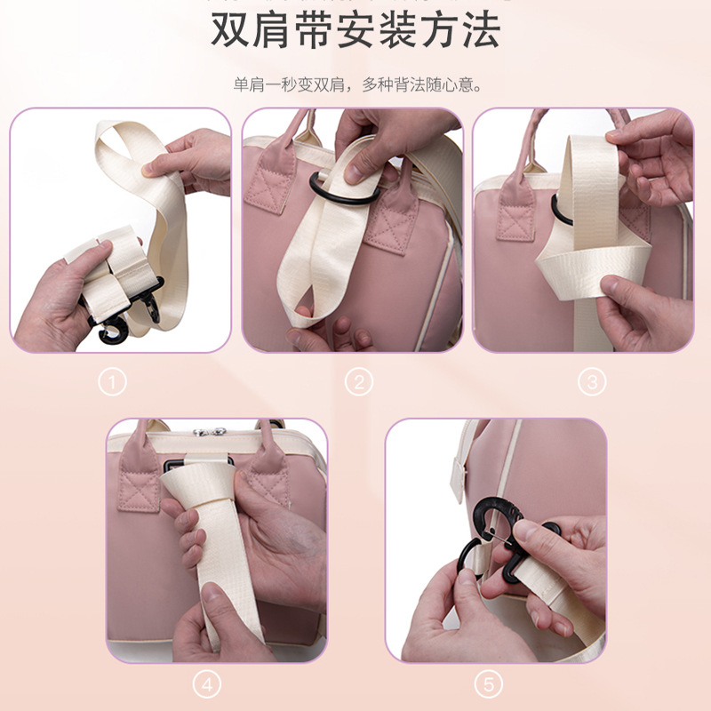 One-shoulder slanting cross small trendy mommy bag light shoulder handbag for going out spot age-reducing fashion mother and baby small bag - Image 5
