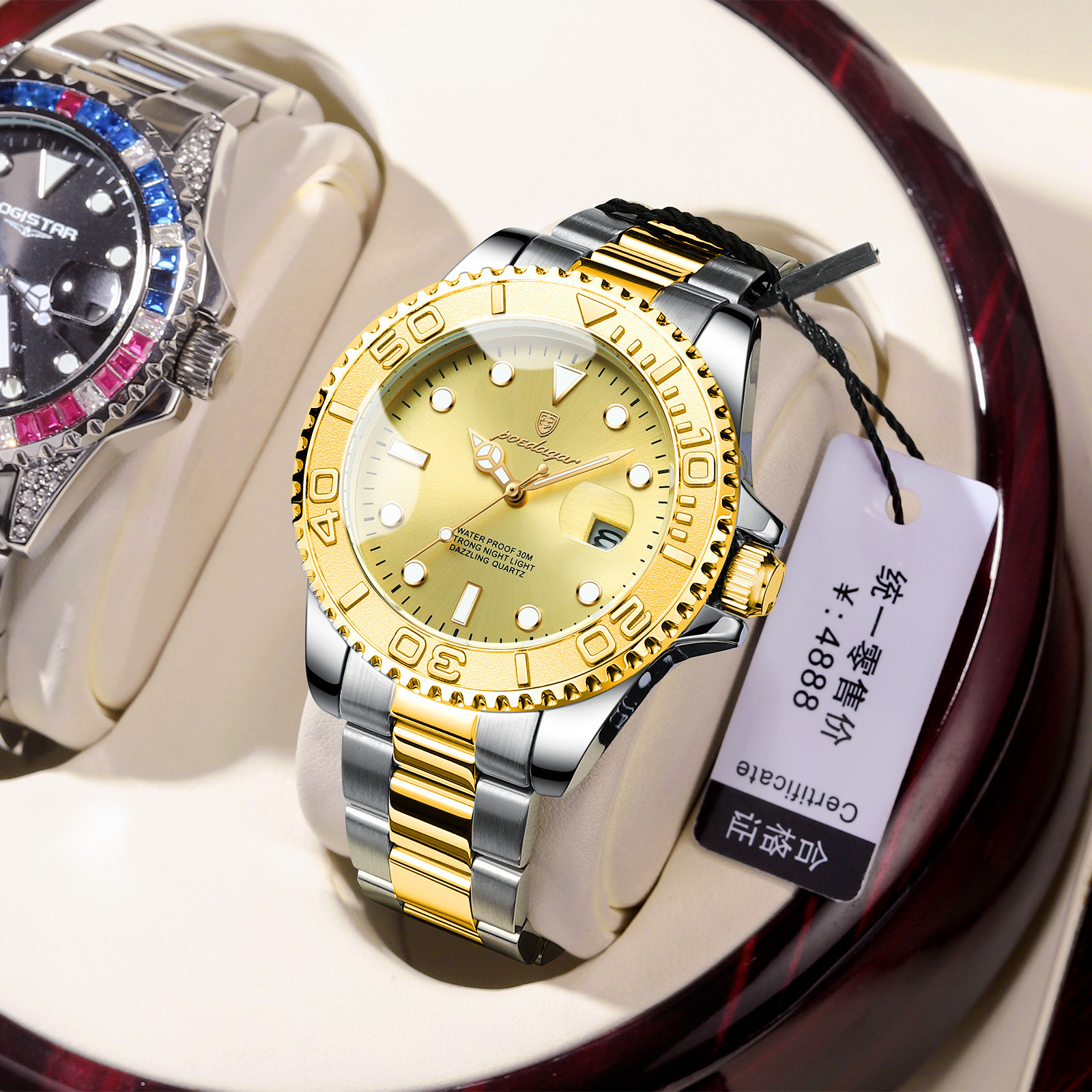 Swiss brand men's watch, waterproof, luminous, stylish new quartz wristwatch, live stream, export hot-selling item, dropshipping available. - Image 8