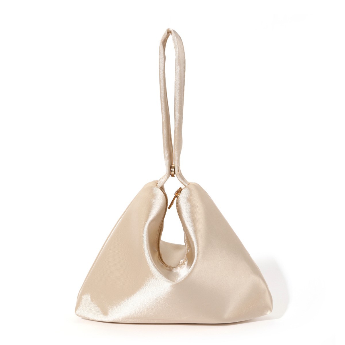 Cross-border European and American simple solid color satin satin magnetic evening bag versatile triangle women's clutch handbag - Image 5