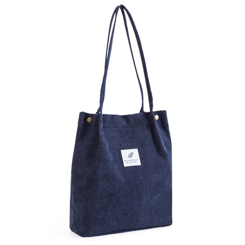 Factory direct supply shoulder bag women's shopping bag fashion canvas women's bag canvas bag large capacity corduroy shoulder bag - Image 8