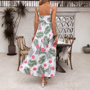 European and American style elegant women's dress, new casual floral style, 2025 new arrival.