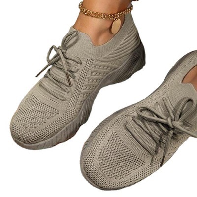 Manufacturers in stock foreign trade large size lace-up sneakers women 2021 new independent station mesh thick-soled casual daddy shoes - Image 6
