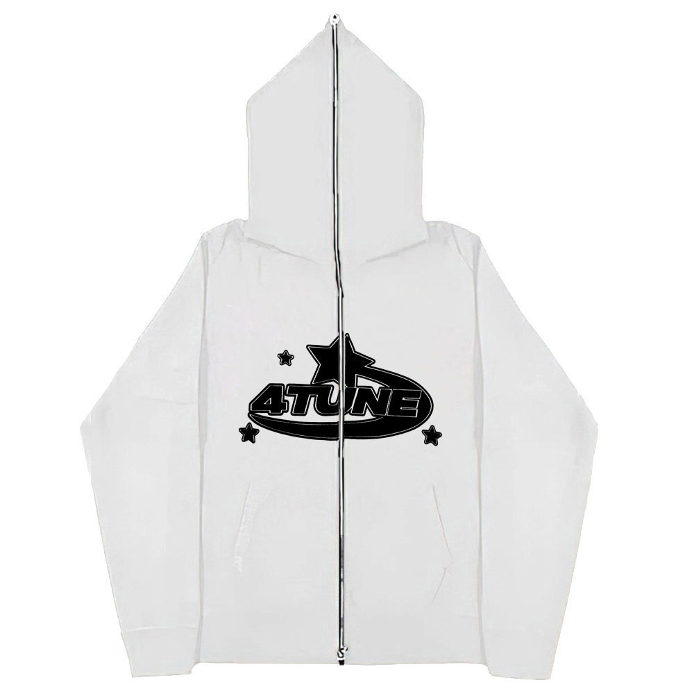 Spot 2023 European and American dark sweatshirts men's and women's hoodies Gothic couple Harajuku large size zipper sweatshirt - Image 12