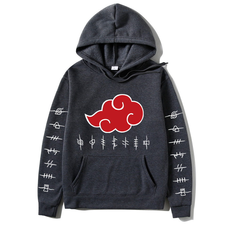 Naruto Printed - Adult Hoodies with White Letters on Sleeves - Image 13