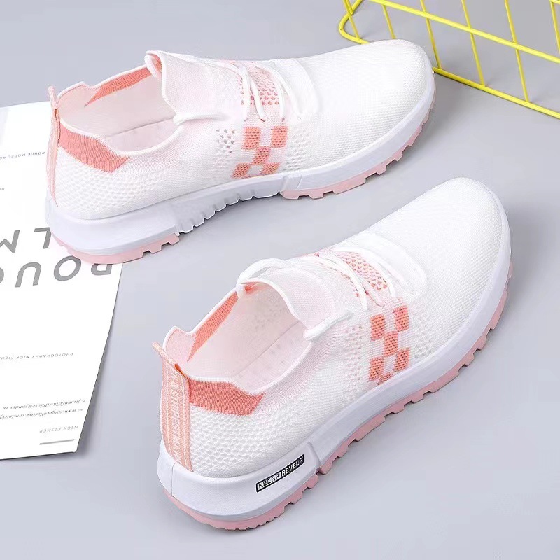 Dropshipping new women's fly woven fishnet shoes, comfortable soft-soled white shoes, fashionable lightweight student shoes, sneakers - Image 15