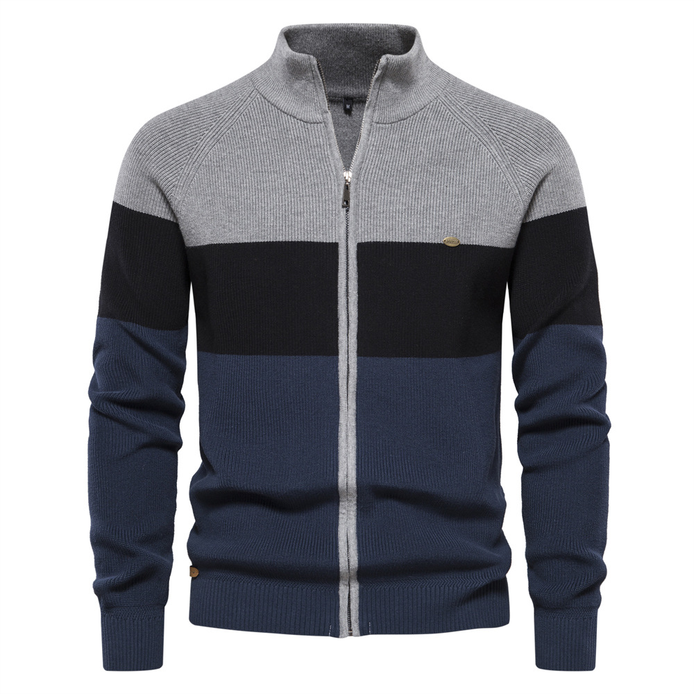 2024 new men's knitted sweater jacket European size cross-border autumn and winter sweater cardigan high quality trendy jacket for men - Image 7
