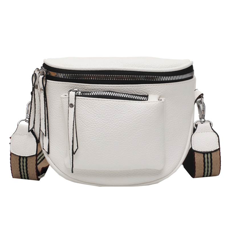 Bag women's bag 2022 new fashion ins Korean version ladies shoulder Messenger bag soft leather small bag casual saddle bag - Image 4