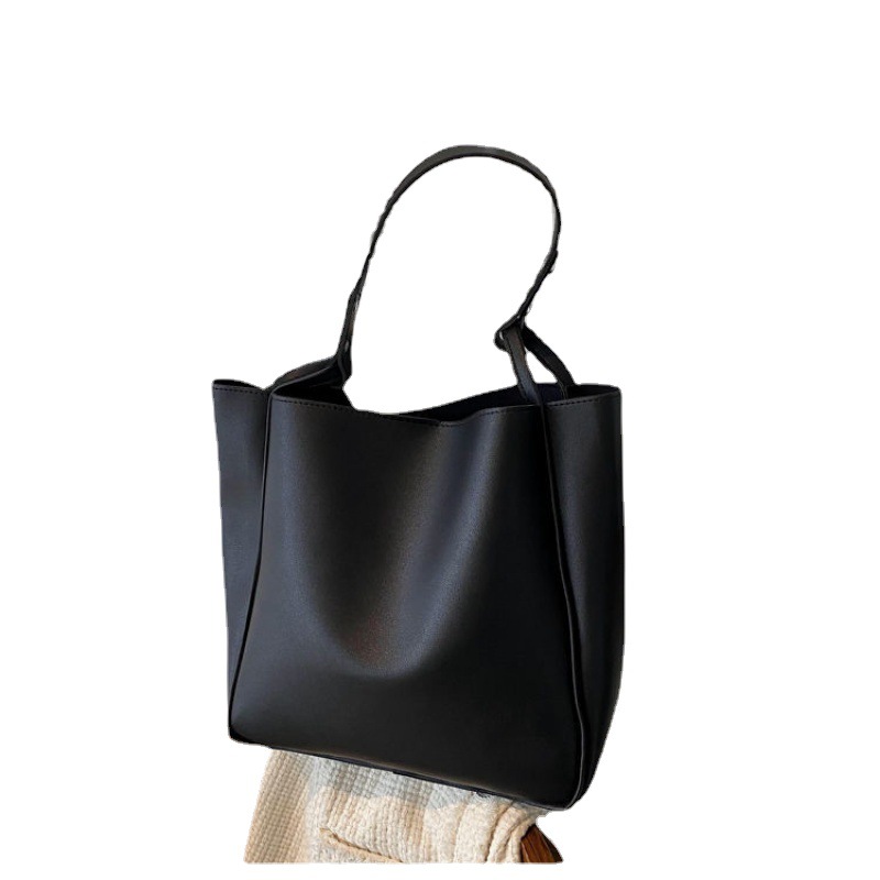 Fashionable Korean version of the tote bag texture large-capacity bag women about retro mommy bag single shoulder bag remedial bag independent station - Image 6