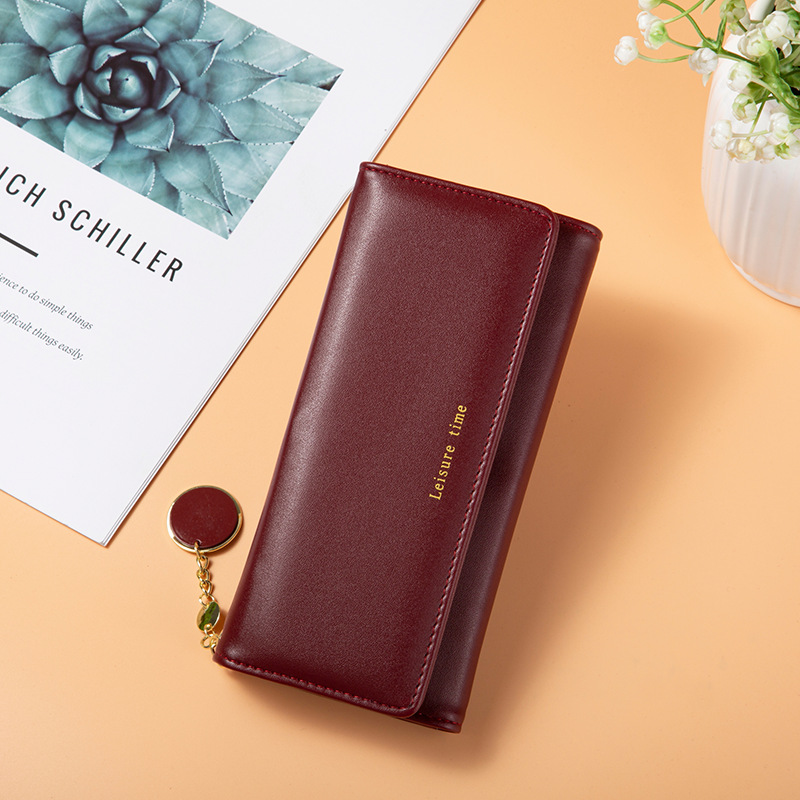 Cross-border hot-selling PU long women's wallet, multi-functional card holder, tri-fold wallet, women's multi-card slot card holder, clutch bag - Image 7