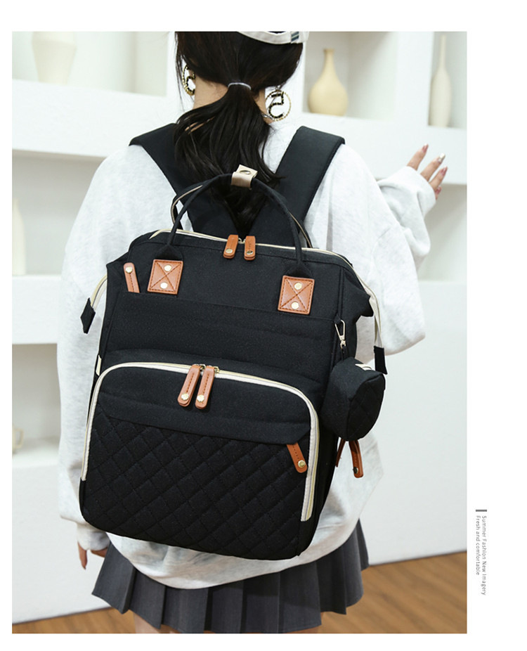 Large-capacity diaper bag, multi-functional portable baby storage backpack, multi-compartment maternity bag, new autumn style. - Image 15