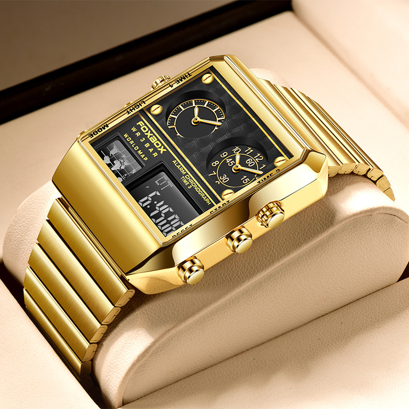 FOXBOX/LIGE cross-border exclusive dual display men's electronic quartz watch multifunctional sports waterproof watch - Image 8