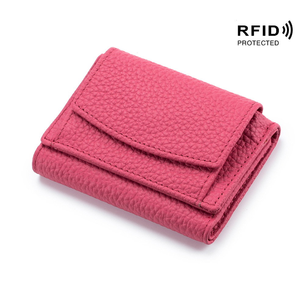 Small wallet women's genuine leather Japanese-style financial cloth rfid coin bag wallet foreign trade women's mini wallet short purse - Image 7