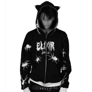2022 autumn and winter new European and American popular zipper sweater new Amazon hip-hop hoodie men's and women's jacket
