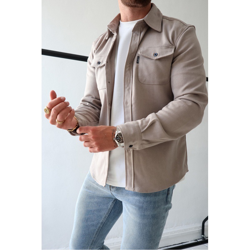 2024 European and American cross-border foreign trade Amazon autumn and winter new European and American men's clothing youth casual men's shirt spot grinding - Image 2